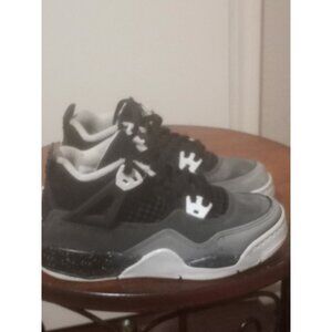 Jordan 4 Retro Fear PS Size 12C Black Grey Sneakers Shoes No Insoles FV4537-002